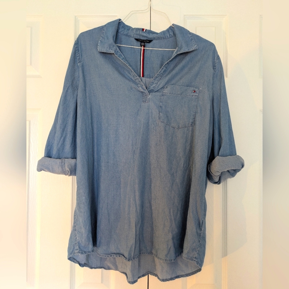 Tommy Chambray Top Sz XL